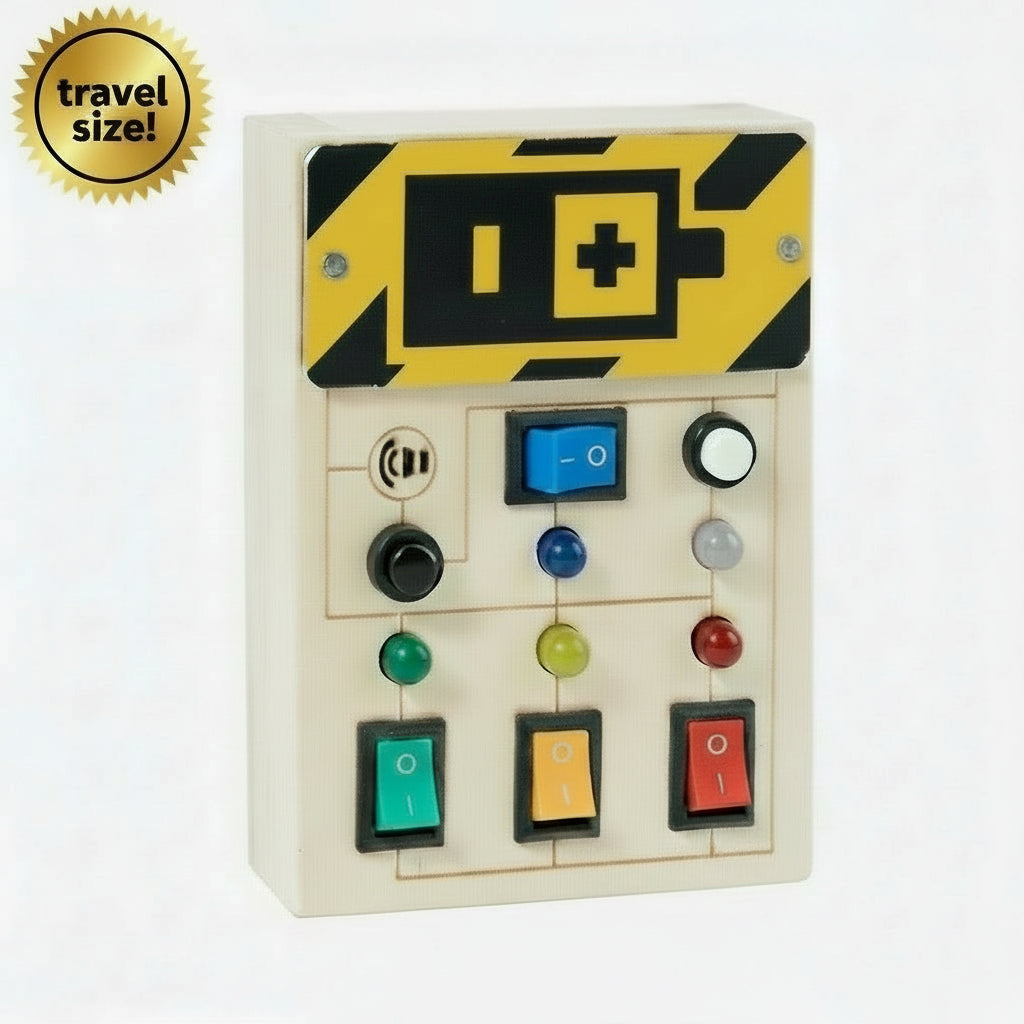 Shamashoko Travel Montessori Busy Board With Button LED Lights