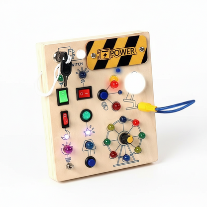 Shamashoko Montessori Busy Board With Button LED Lights