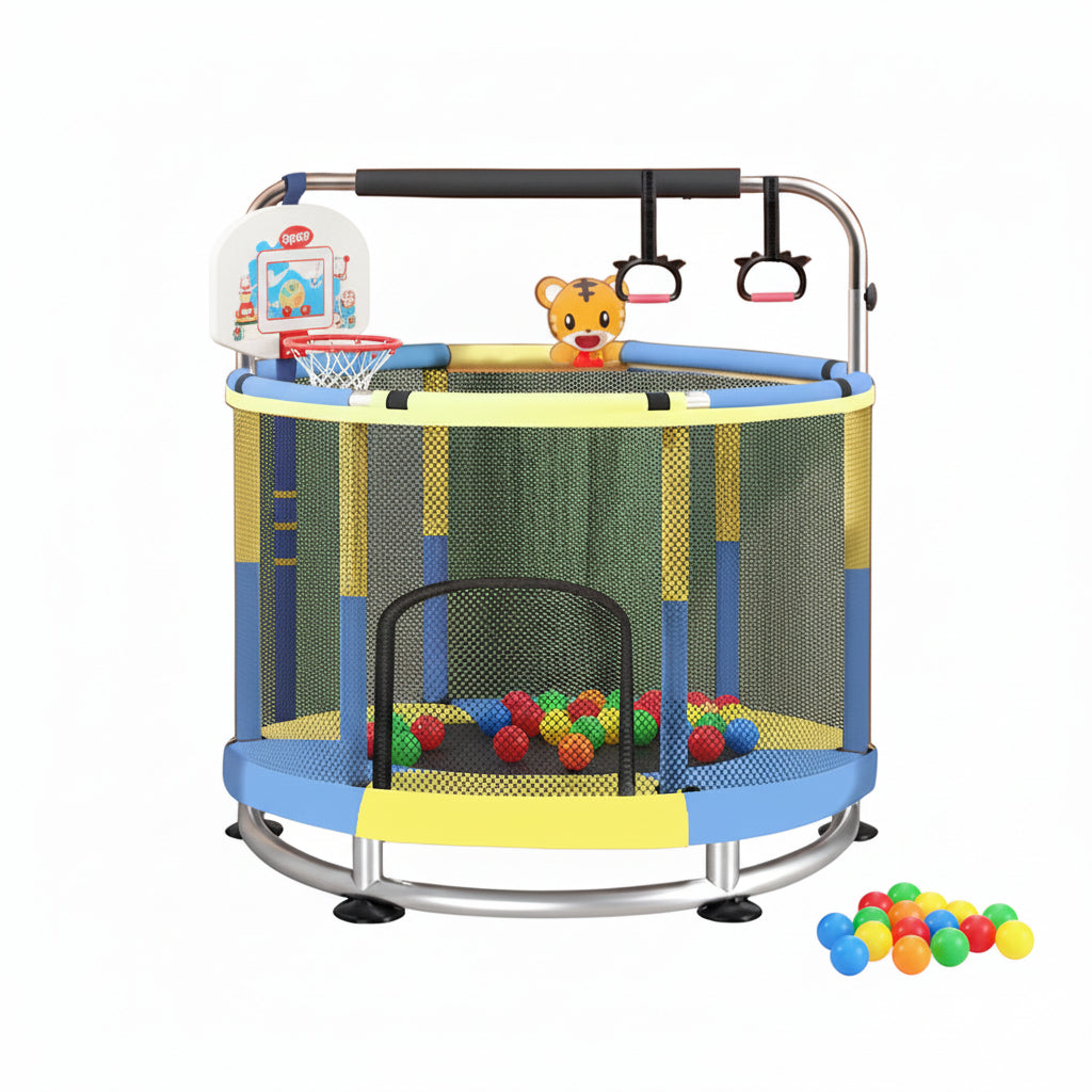 Indoor Children's Trampoline with Safety Enclosure